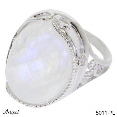 Ring 5011-PL with real Rainbow Moonstone