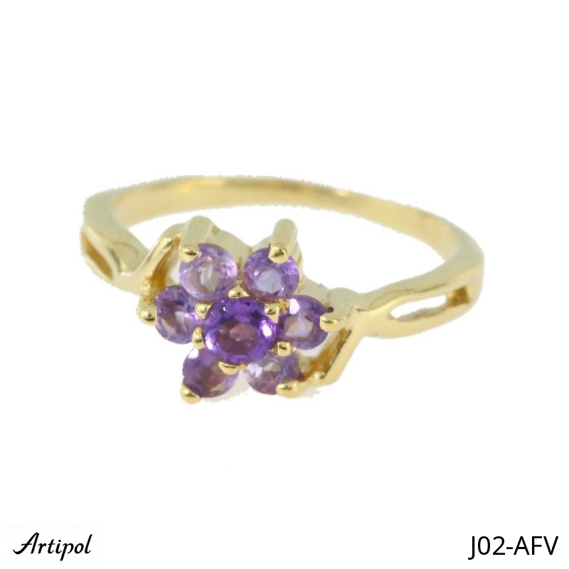 Ring J02-AFV mit echter Amethyst