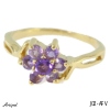 Ring J02-AFV mit echter Amethyst