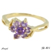 Ring J02-AFV with real Amethyst