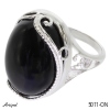 Bague 5011-ON en Onyx noir véritable