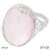 Ring 5011-QR with real Rose quartz