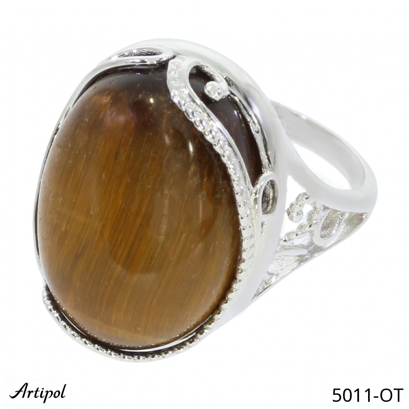 Bague 5011-OT en Oeil de tigre véritable