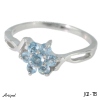 Ring J02-TB with real Blue topaz