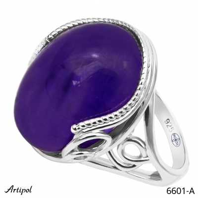 Ring 6601-A with real Amethyst