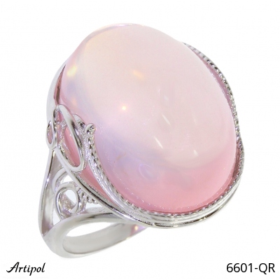 Ring 6601-QR with real Rose quartz