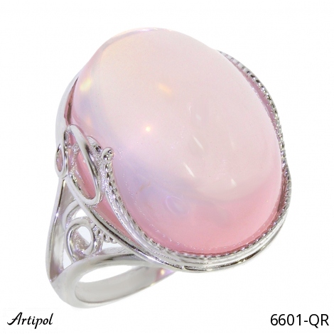 Ring 6601-QR mit echter Rosenquarz