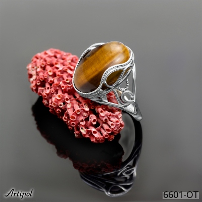 Ring 6601-OT with real Tiger's eye
