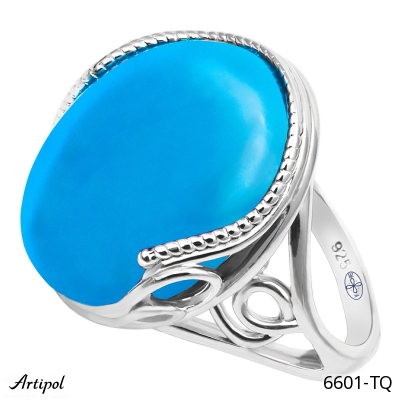 Bague 6601-TQ en Turquoise véritable