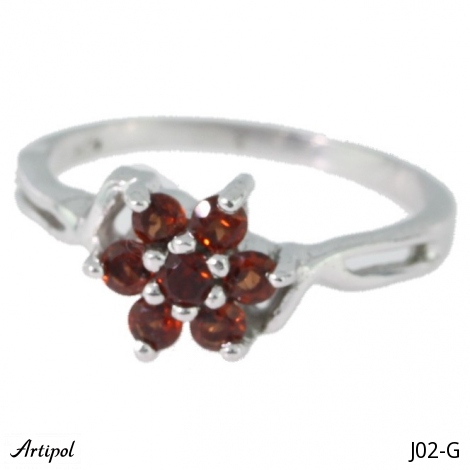 Bague J02-G en Grenat véritable