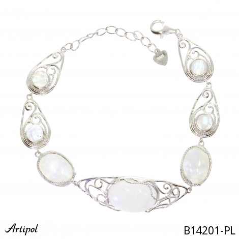Bracelet B14201-PL with real Moonstone