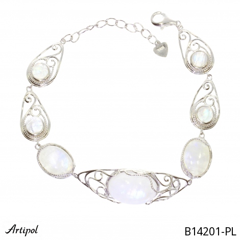 Bracelet B14201-PL with real Moonstone