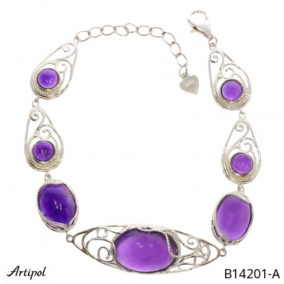 Bracelet B14201-A with real Amethyst