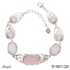 Bracelet B14201-QR with real Rose quartz