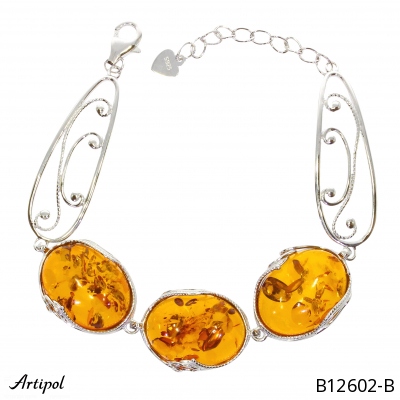Bracelet B12602-B with real Amber