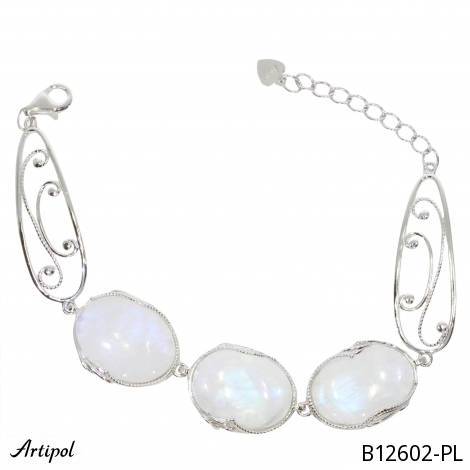 Bracelet B12602-PL with real Moonstone