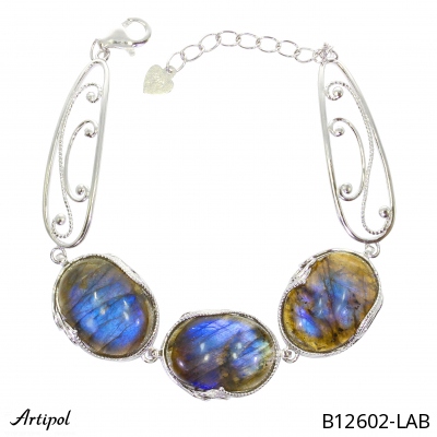 Bracelet B12602-LAB with real Labradorite
