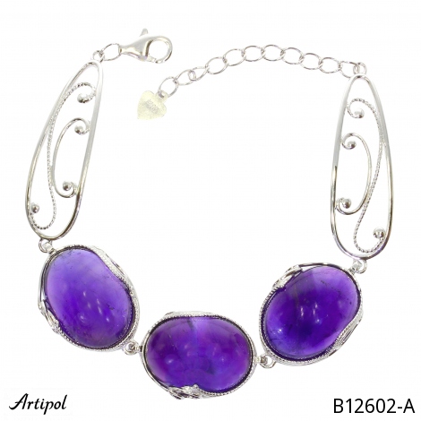 Bracelet B12602-A with real Amethyst