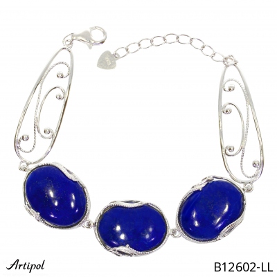 Armreif B12602-LL mit echter Lapis Lazuli