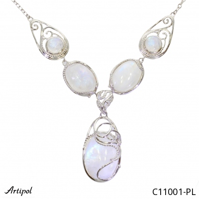 Collier C11001-PL en Pierre de lune véritable