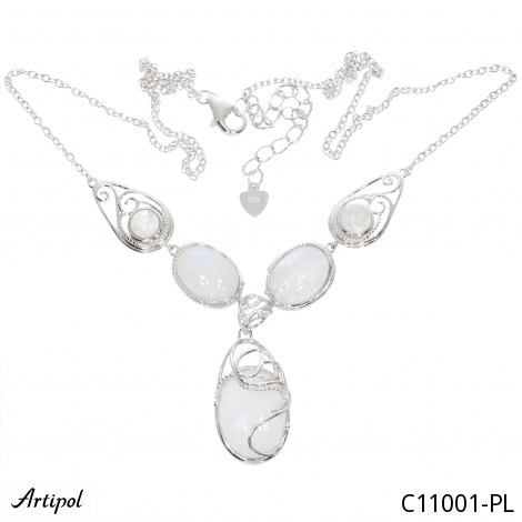 Collier C11001-PL en Pierre de lune véritable