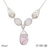 Necklace C11001-QR with real Rose Quartz