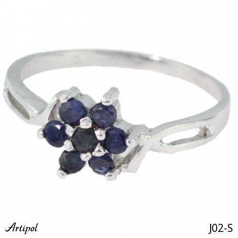 Ring J02-S with real Sapphire