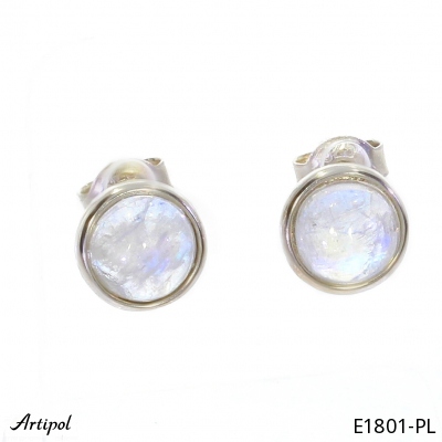 Earrings E1801-PL with real Moonstone