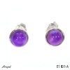 Earrings E1801-A with real Amethyst