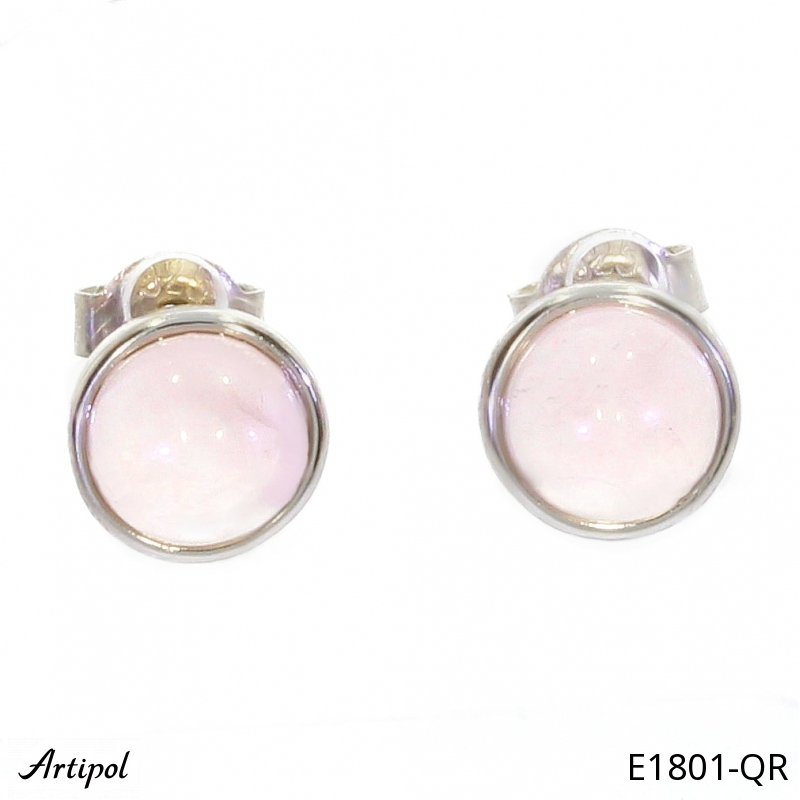 Boucles d'oreilles E1801-QR en Quartz rose véritable