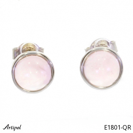 Boucles d'oreilles E1801-QR en Quartz rose véritable