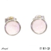 Earrings E1801-QR with real Rose Quartz