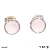 Earrings E1801-QR with real Rose quartz