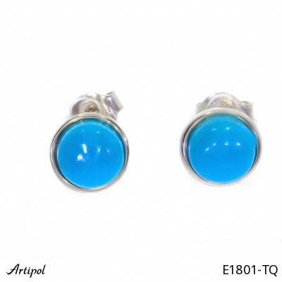 Earrings E1801-TQ with real Turquoise