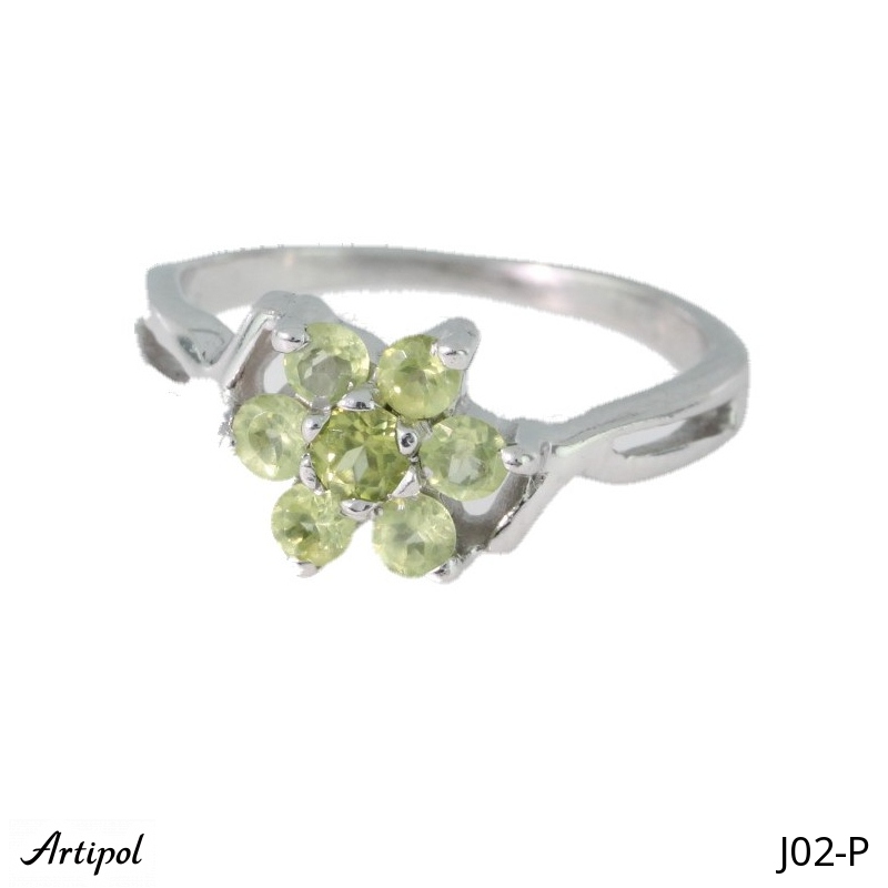 Ring J02-P with real Peridot