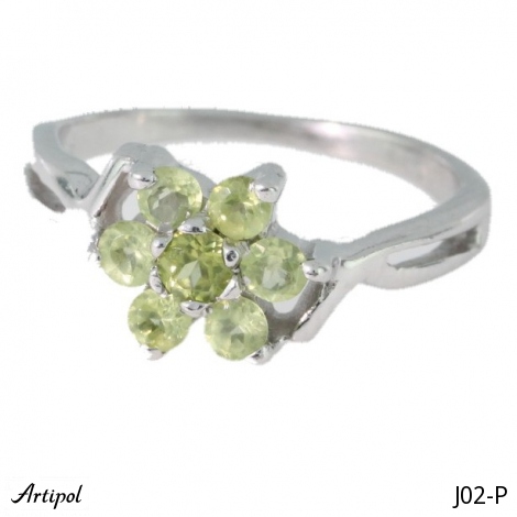 Ring J02-P with real Peridot