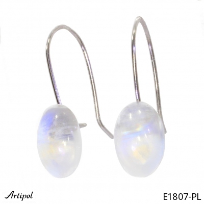 Earrings E1807-PL with real Moonstone