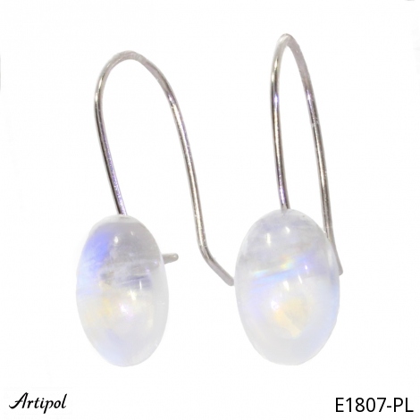 Earrings E1807-PL with real Moonstone