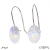 Earrings E1807-PL with real Moonstone