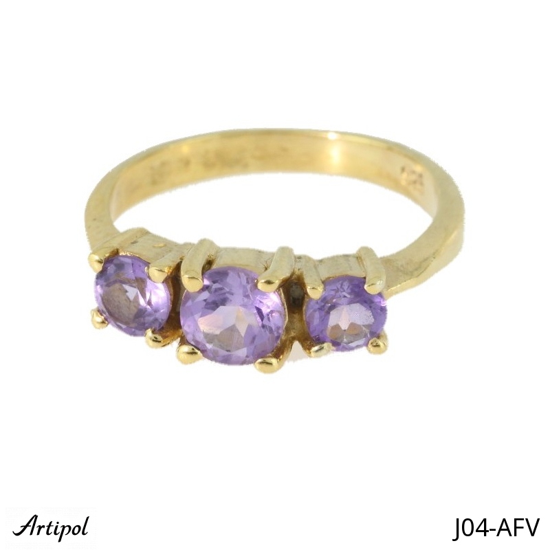 Ring J04-AFV with real Amethyst