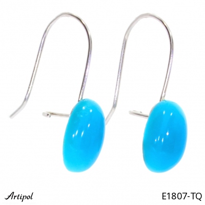 Earrings E1807-TQ with real Turquoise