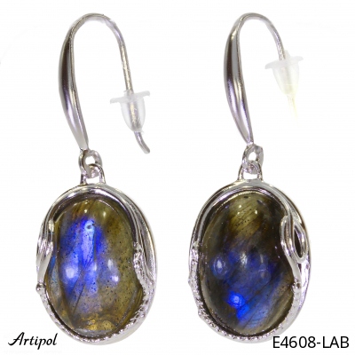 Earrings E4608-LAB with real Labradorite