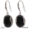 Earrings E4608-ON with real Black onyx