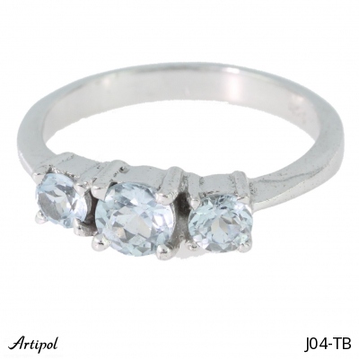 Ring J04-TB with real Blue topaz