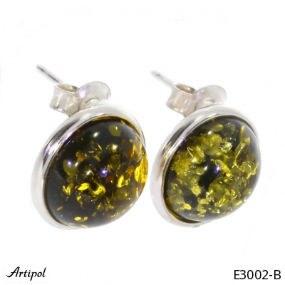 Earrings E3002-B with real Amber