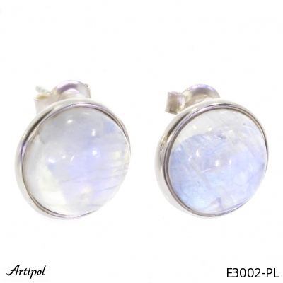 Earrings E3002-PL with real Moonstone