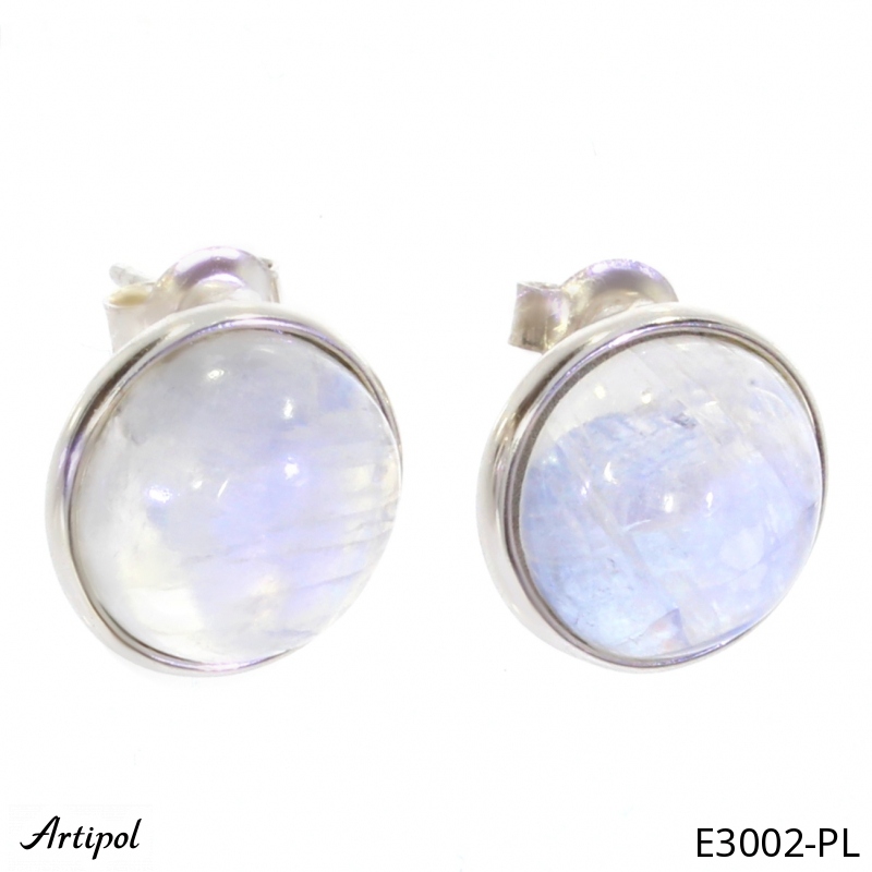 Boucles d'oreilles E3002-PL en Pierre de lune véritable