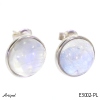 Earrings E3002-PL with real Rainbow Moonstone