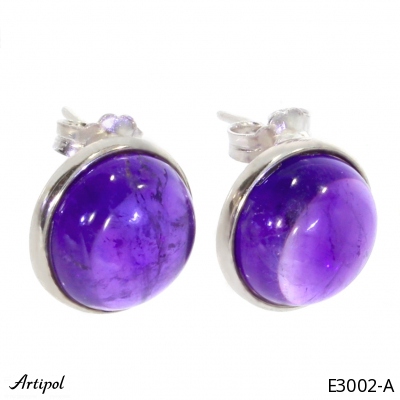 Earrings E3002-A with real Amethyst