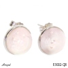 Earrings E3002-QR with real Rose quartz